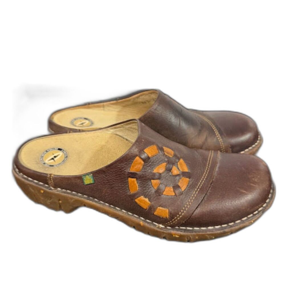 El Naturalista Clogs Leather Design Comfort Shoe Orthotics Insole Art to Wear 39